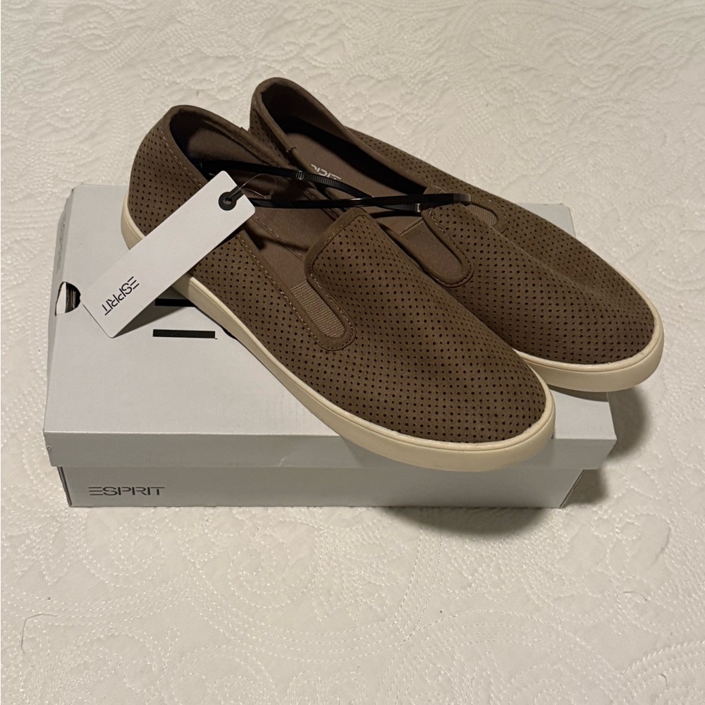 NWT Esprit Women's North Slip-On Sneakers- Taupe/Elephant - Picture 7 of 8